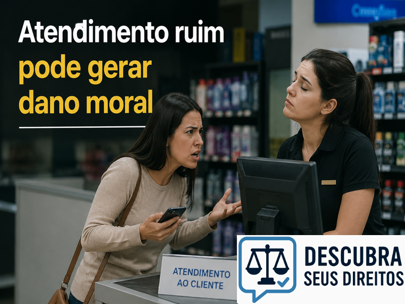 Atendimento ruim pode gerar dano moral