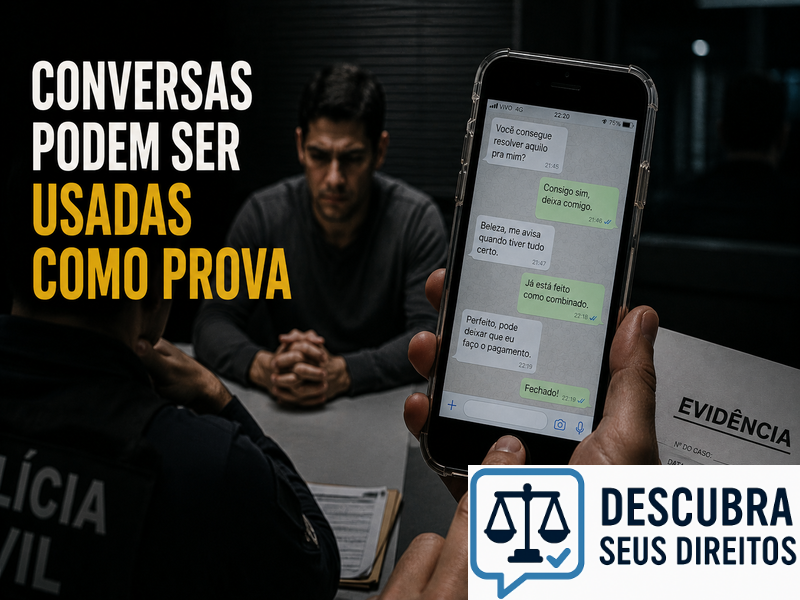 Conversas podem ser usadas como prova