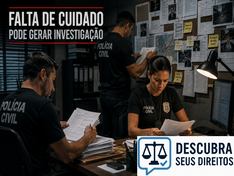 Falta de cuidado pode gerar investigação