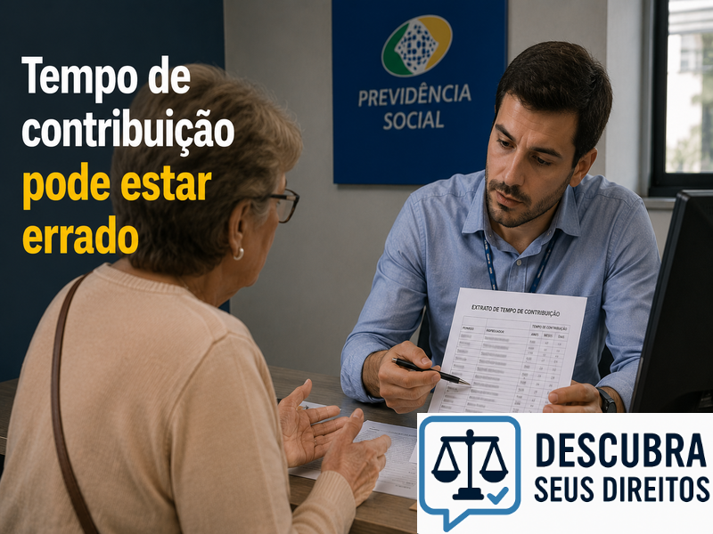 Tempo de contribuição pode estar errado