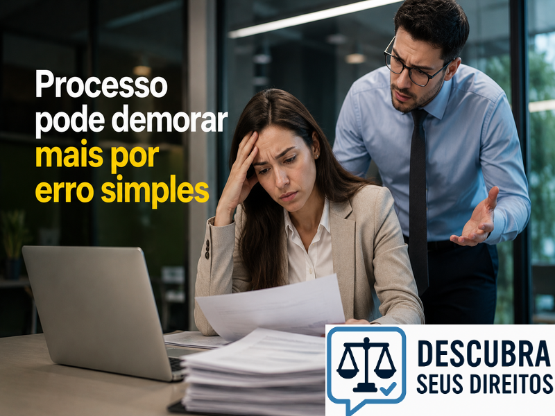 Processo pode demorar mais por erro simples