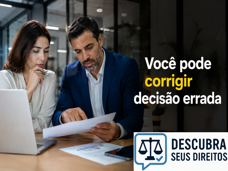 Você pode corrigir decisão errada