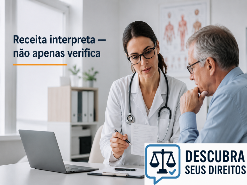Receita interpreta — não apenas verifica