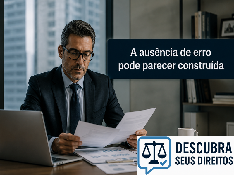 A ausência de erro pode parecer construída