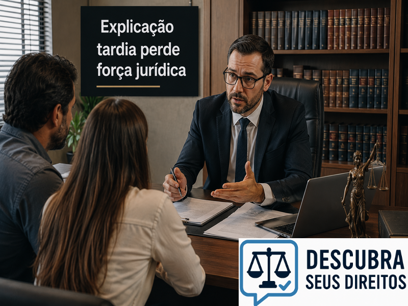 Explicação tardia perde força jurídica