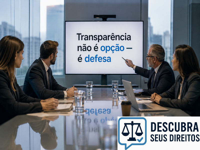 Transparência não é opção — é defesa