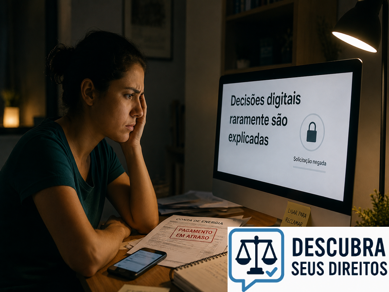 Decisões digitais raramente são explicadas