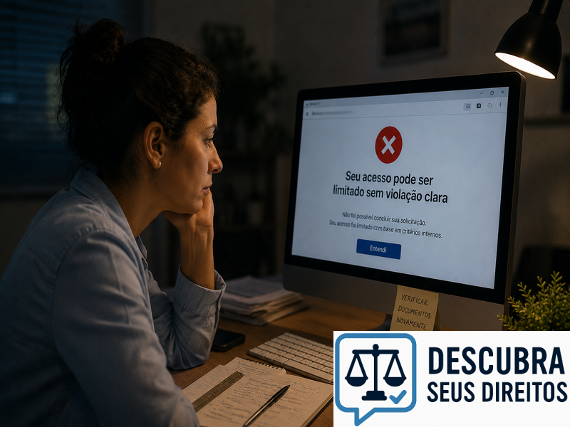 Seu acesso pode ser limitado sem violação clara