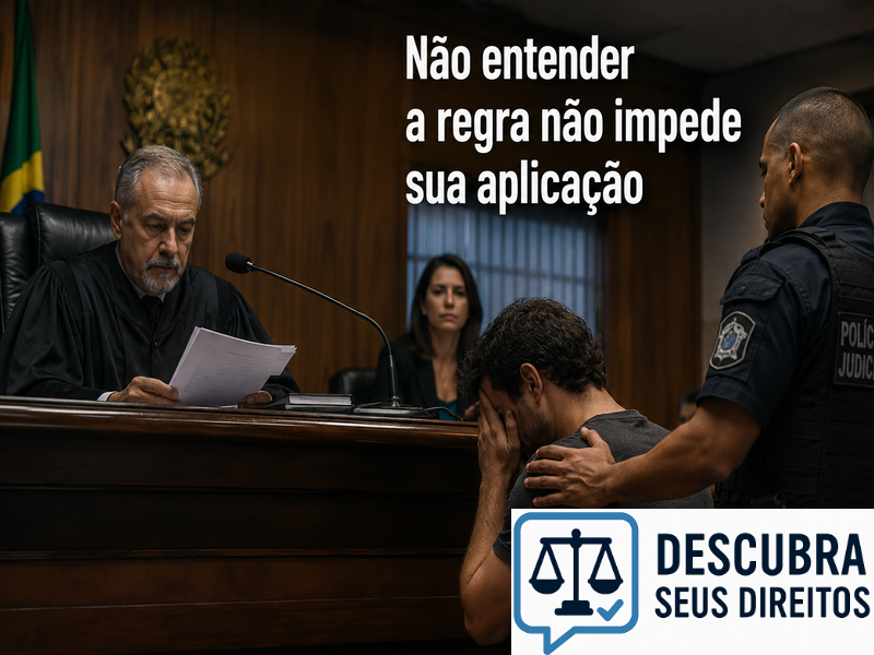 Não entender a regra não impede sua aplicação