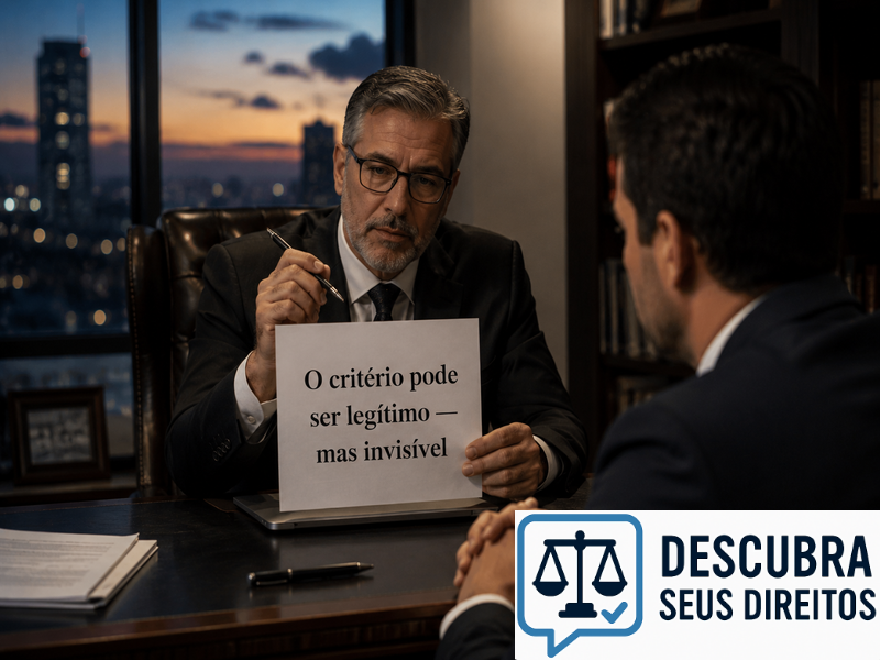 O critério pode ser legítimo — mas invisível