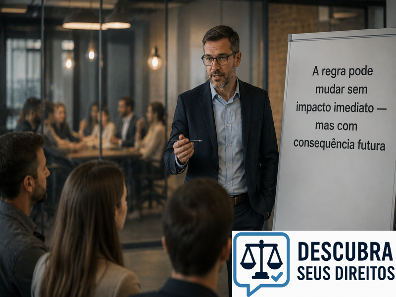 A regra pode mudar sem impacto imediato — mas com consequência futura