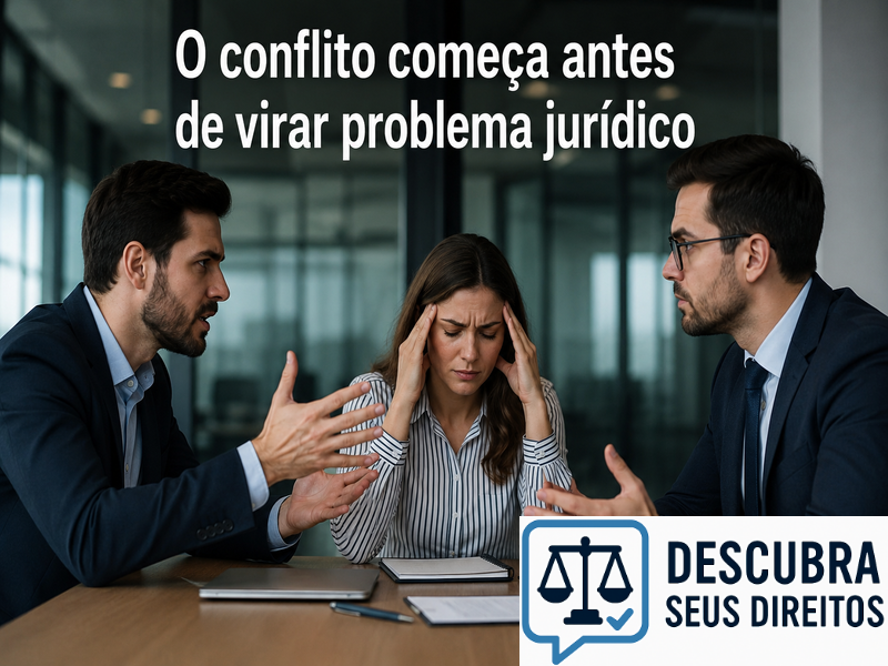 O conflito começa antes de virar problema jurídico