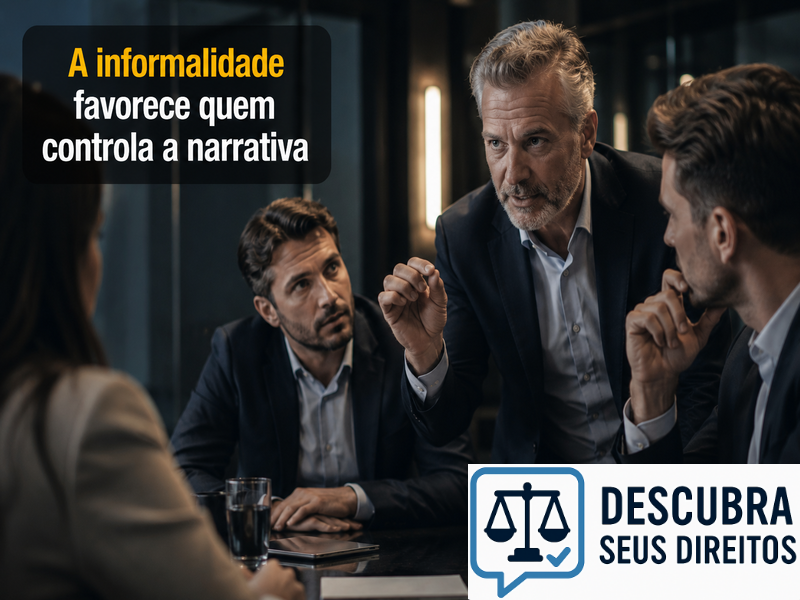 A informalidade favorece quem controla a narrativa