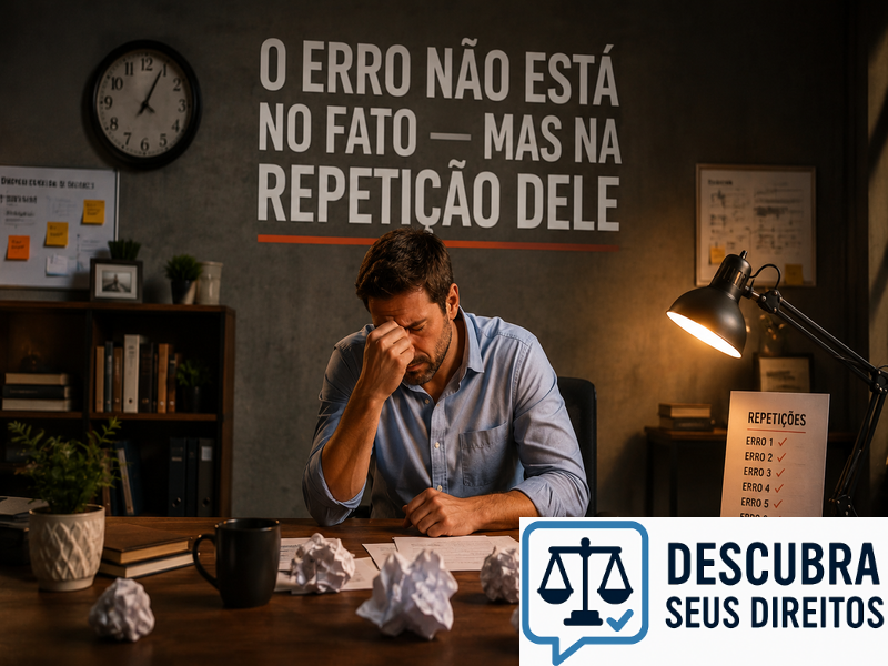 O erro não está no fato — mas na repetição dele