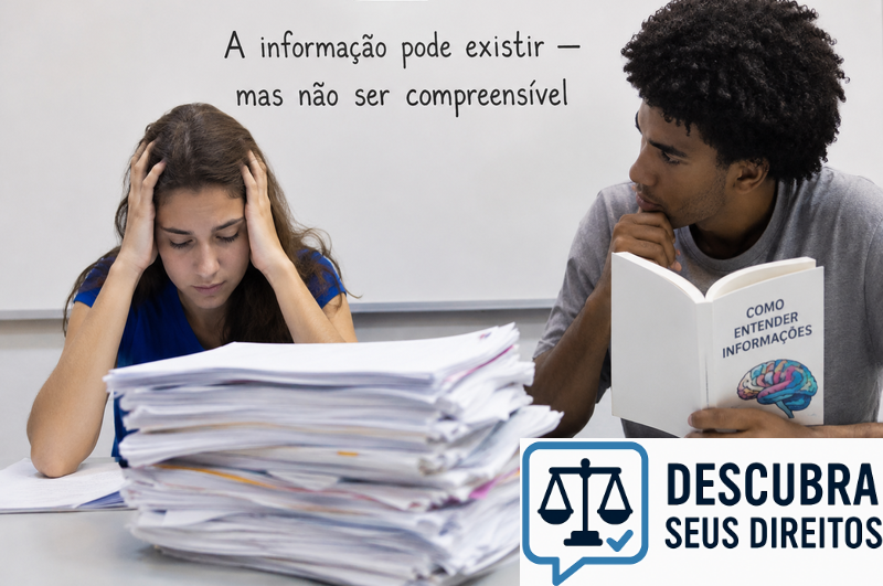 A informação pode existir — mas não ser compreensível