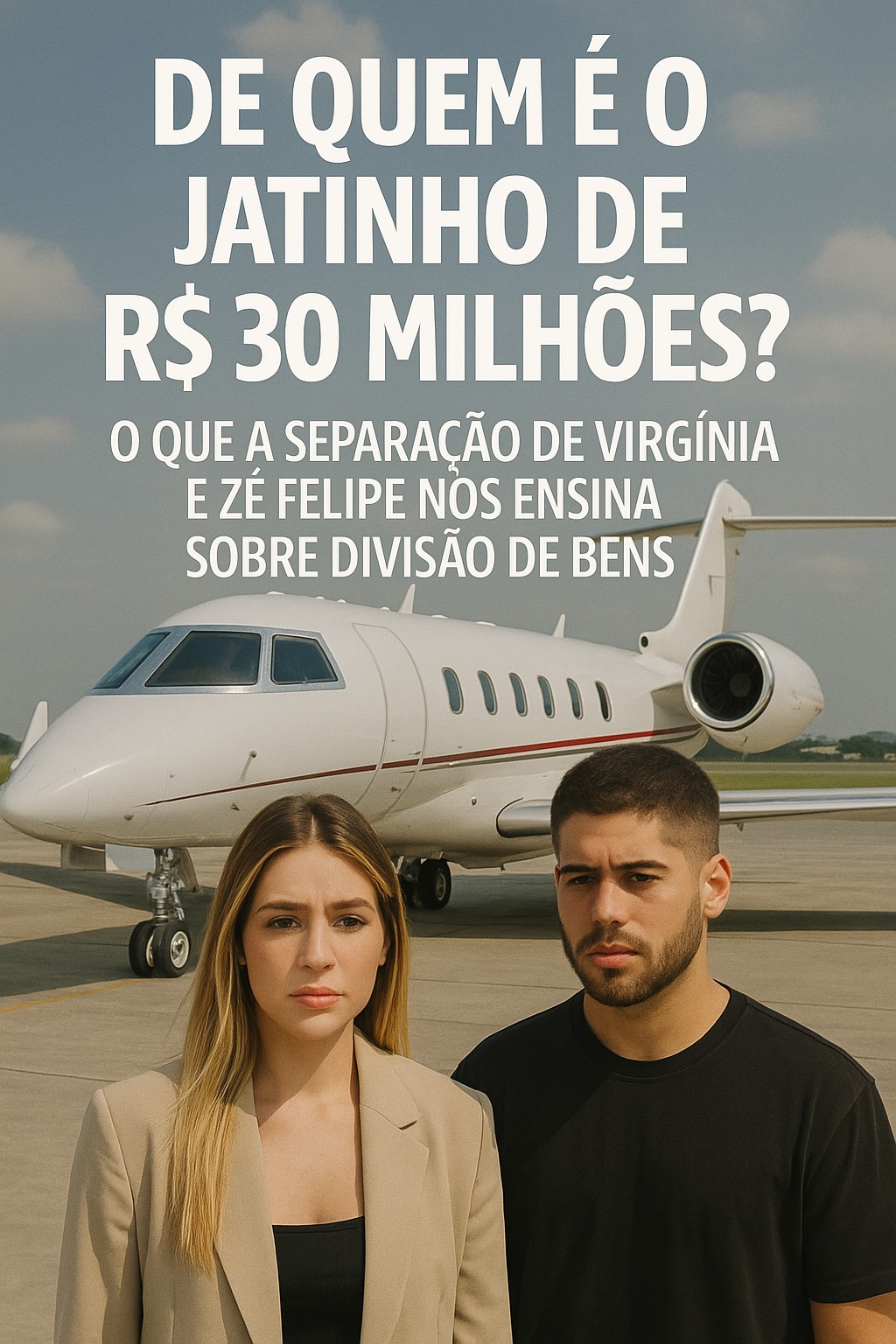 De quem é o jatinho de R$ 30 milhões? O que a separação de Virginia e Zé Felipe nos ensina sobre divisão de bens