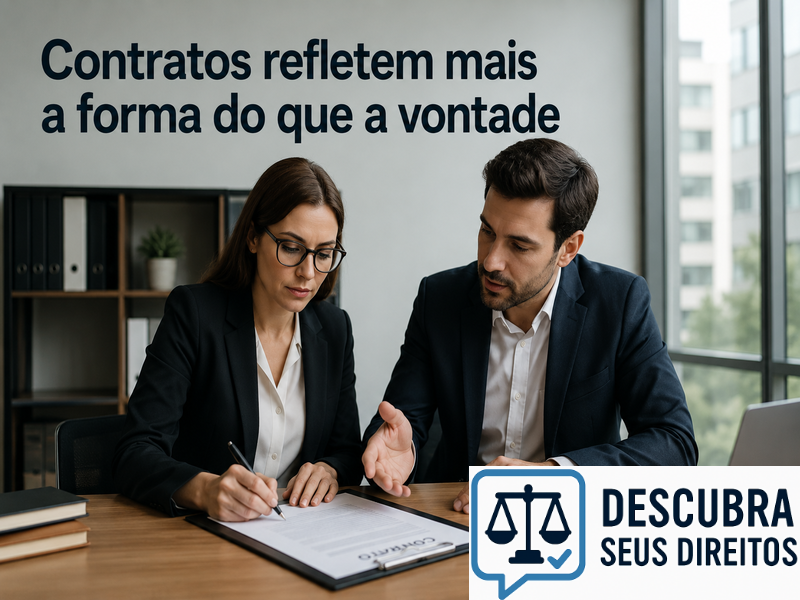 Contratos refletem mais a forma do que a vontade