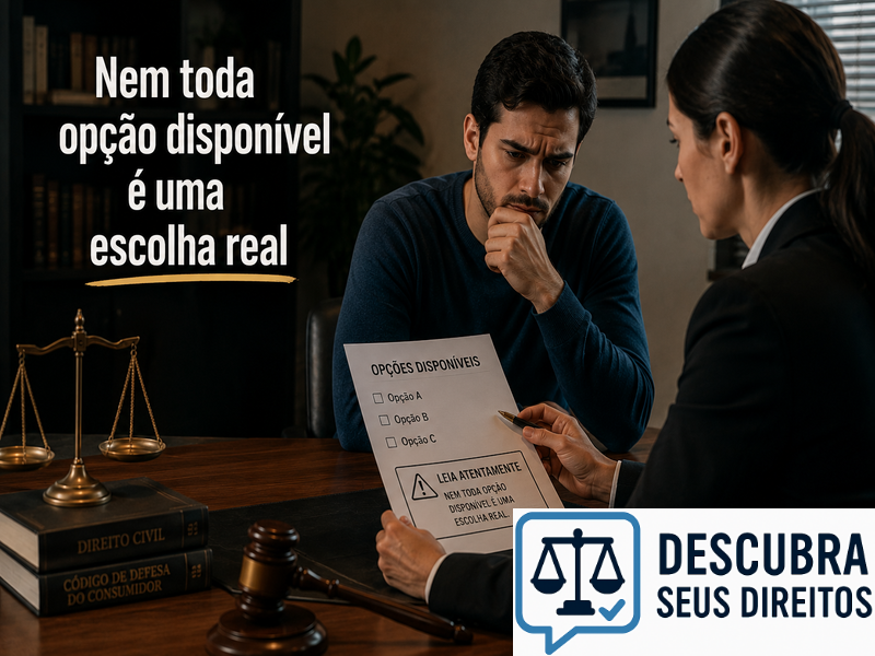 Nem toda opção disponível é uma escolha real