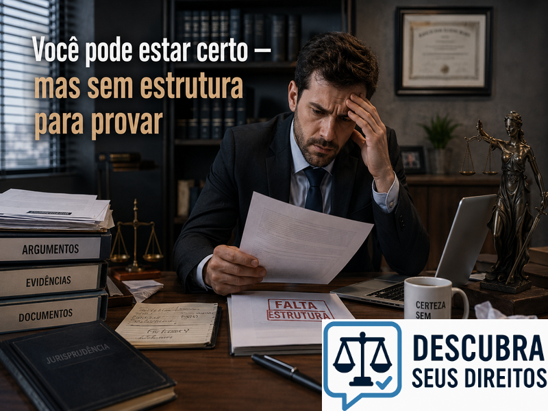 Você pode estar certo — mas sem estrutura para provar