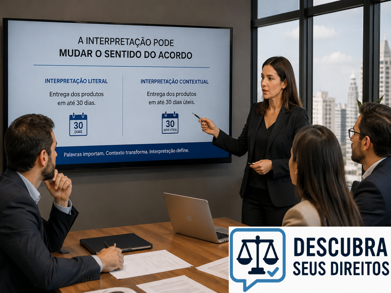 A interpretação pode mudar o sentido do acordo