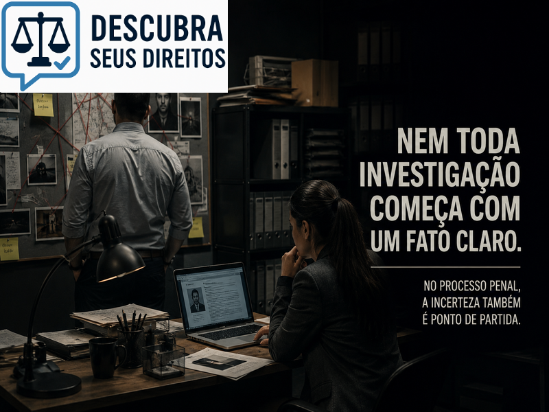 Nem toda investigação começa com um fato claro
