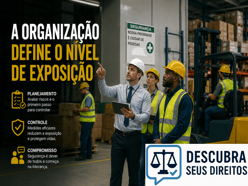 A organização define o nível de exposição