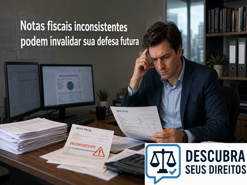 Notas fiscais inconsistentes podem invalidar sua defesa futura