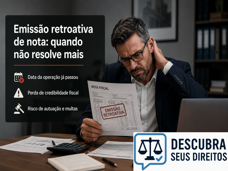 Emissão retroativa de nota: quando não resolve mais