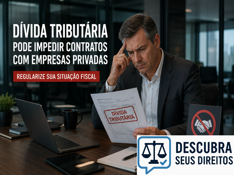 Dívida tributária pode impedir contratos com empresas privadas