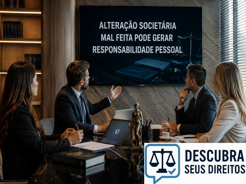 Alteração societária mal feita pode gerar responsabilidade pessoal