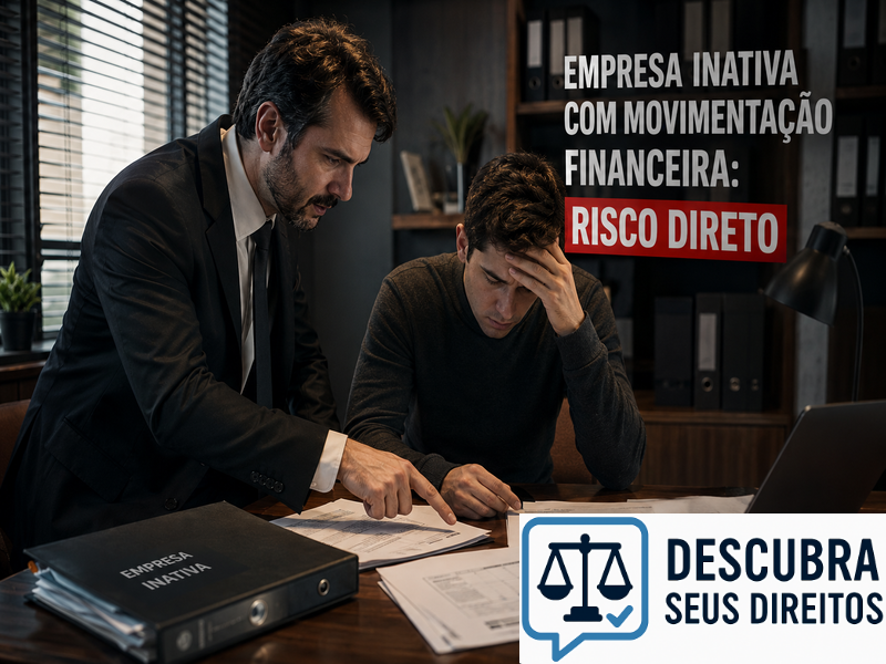 Empresa inativa com movimentação financeira: risco direto
