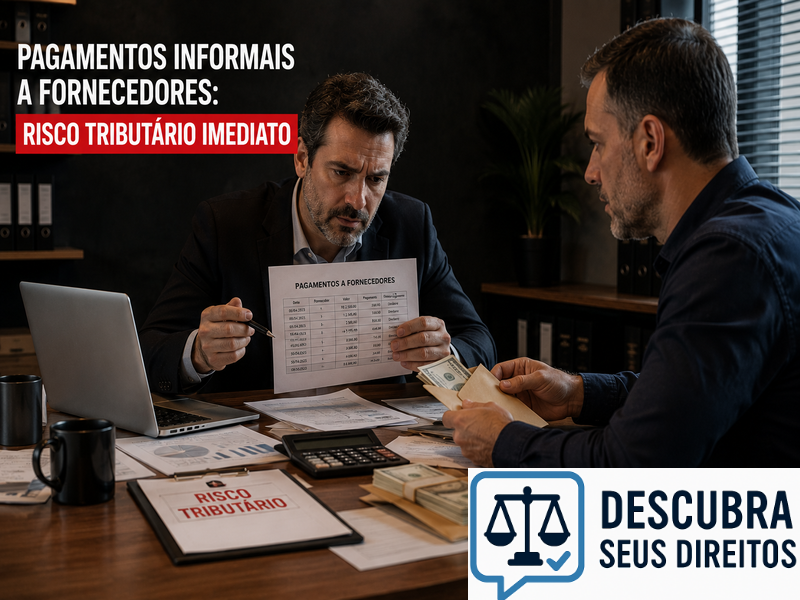 Pagamentos informais a fornecedores: risco tributário imediato