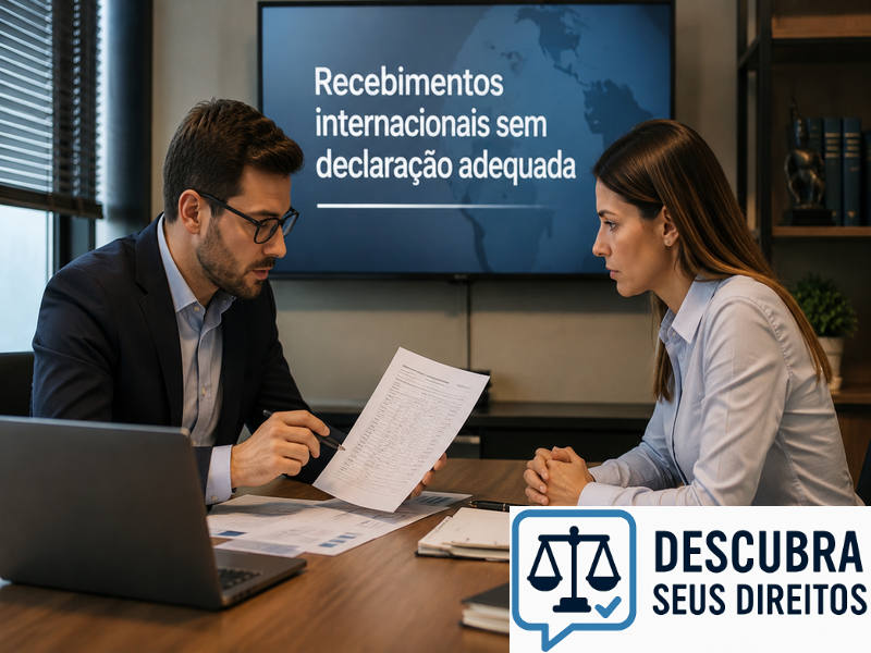 Recebimentos internacionais sem declaração adequada