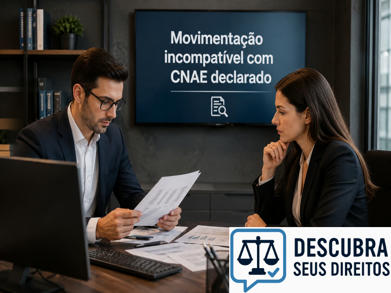 Movimentação incompatível com CNAE declarado