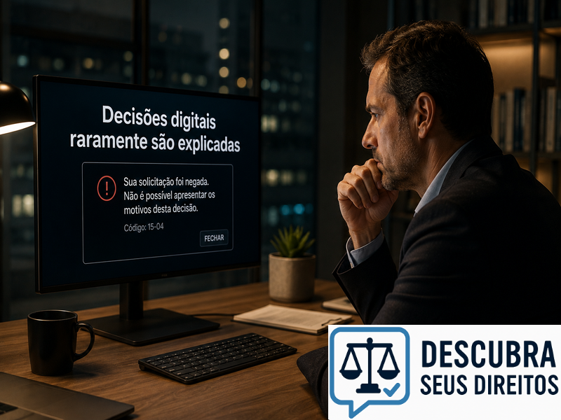 Decisões digitais raramente são explicadas