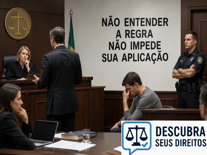 Não entender a regra não impede sua aplicação