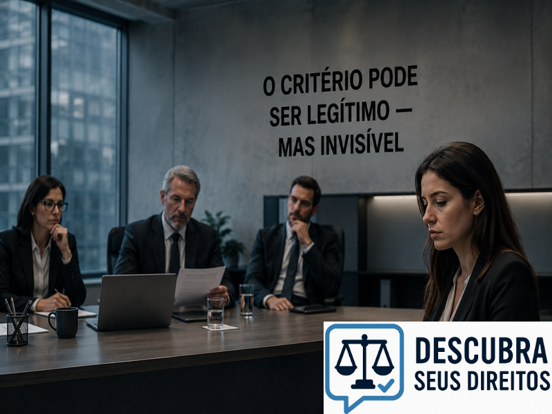 O critério pode ser legítimo — mas invisível
