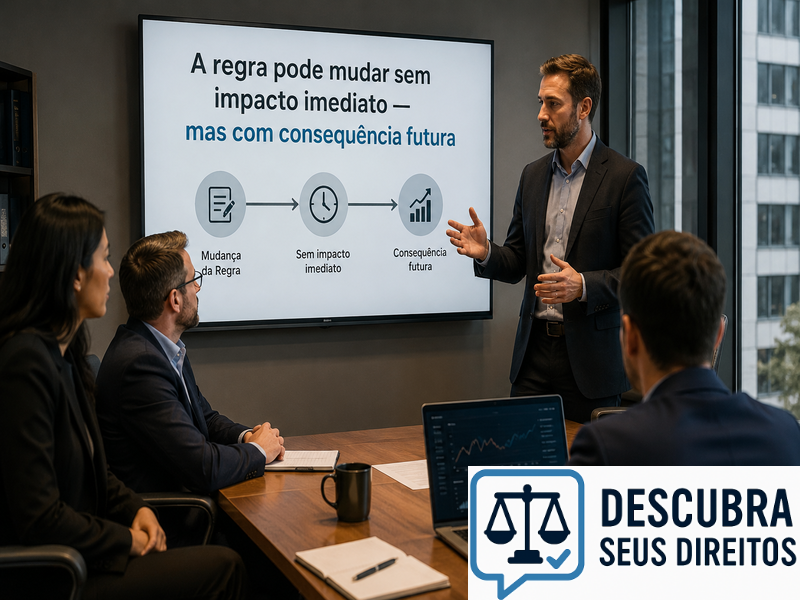 A regra pode mudar sem impacto imediato — mas com consequência futura