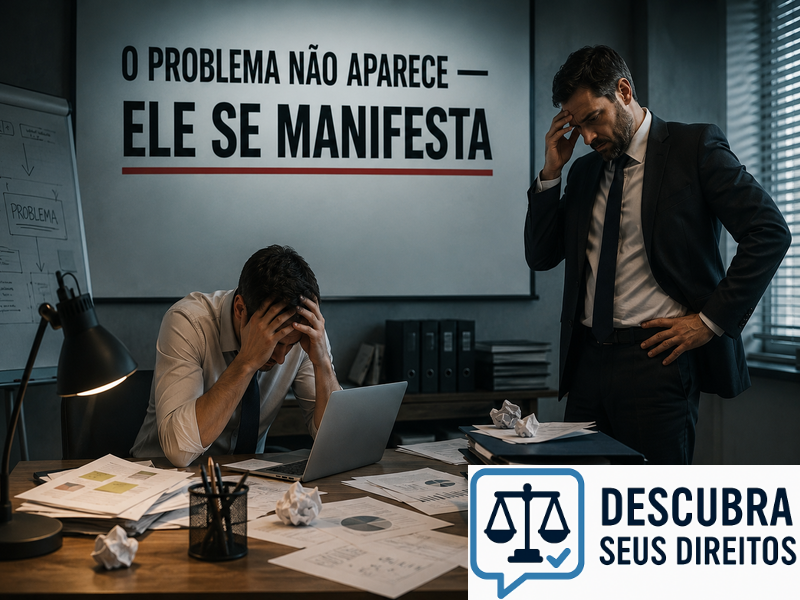 O problema não aparece — ele se manifesta