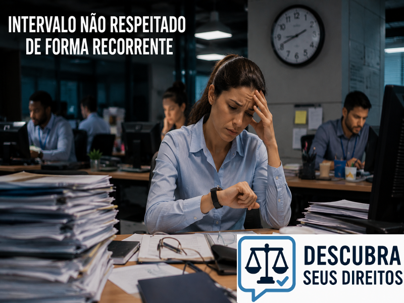 Intervalo não respeitado de forma recorrente