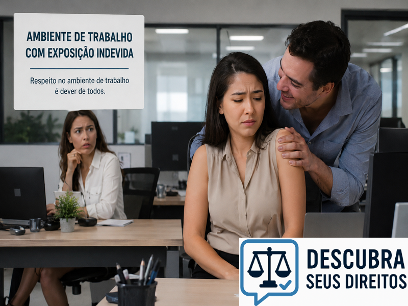 Ambiente de trabalho com exposição indevida