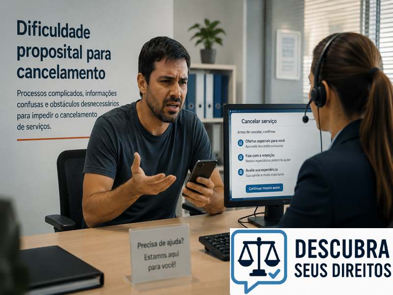 Dificuldade proposital para cancelamento