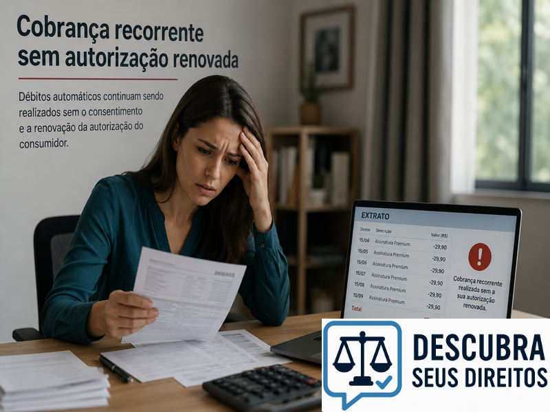 Cobrança recorrente sem autorização renovada