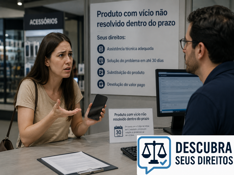 Produto com vício não resolvido dentro do prazo