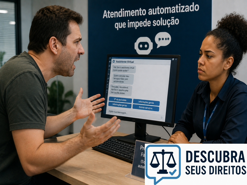 Atendimento automatizado que impede solução