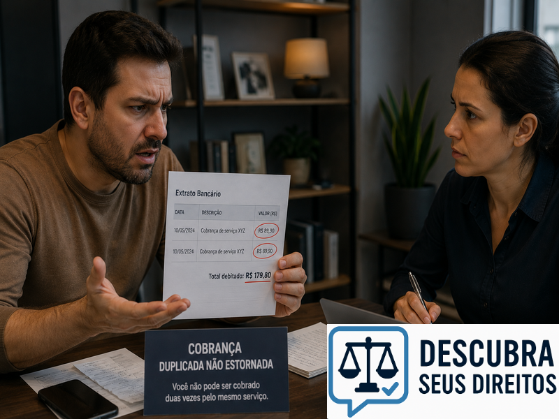 Cobrança duplicada não estornada