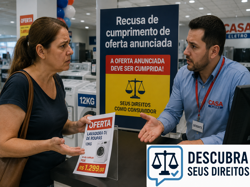 Recusa de cumprimento de oferta anunciada