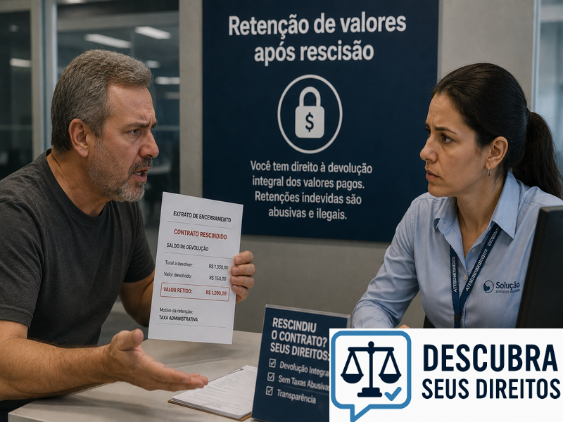 Retenção de valores após rescisão
