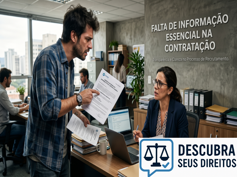Falta de informação essencial na contratação