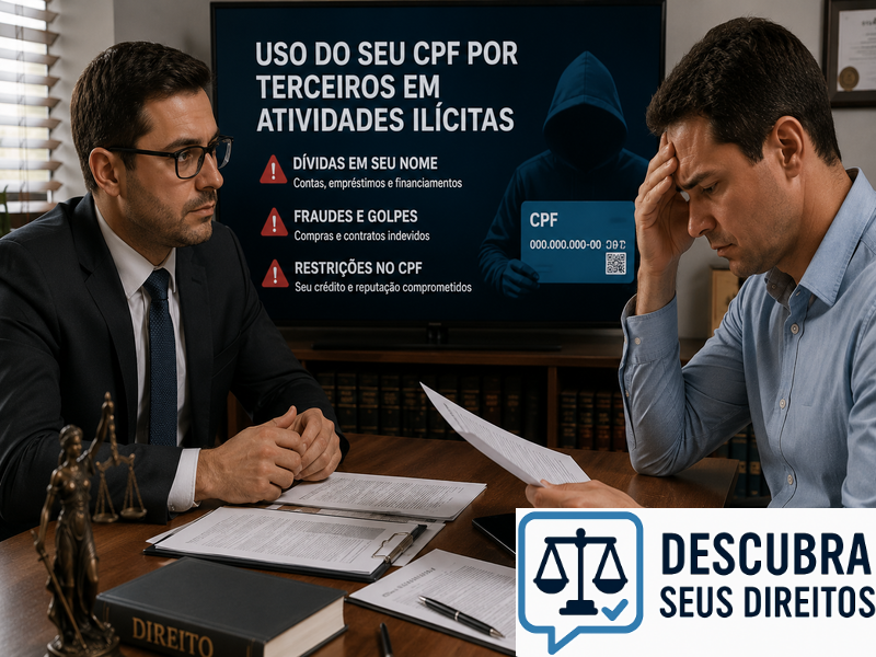 Uso do seu CPF por terceiros em atividades ilícitas — quando a fraude gera prejuízos e responsabilidade indevida